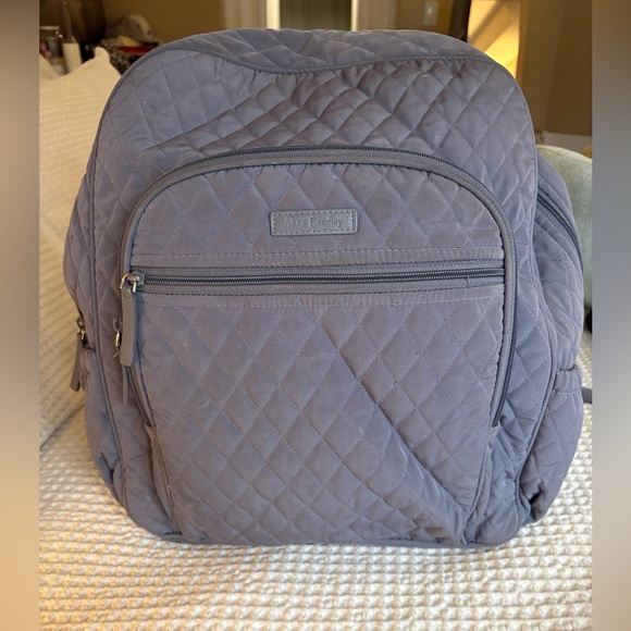 Vera Bradley Handbags - Vera Bradley Quilted Backpack in Slate Gray